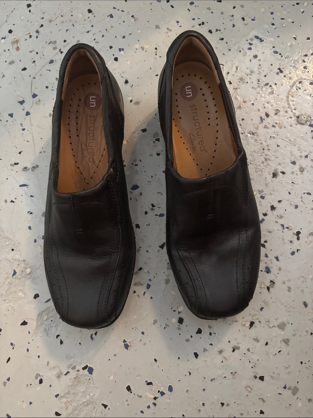 Clarks Black Slip-On Women's Loafers